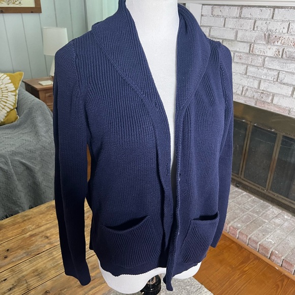 Definite View navy blue button closure cardigan - Picture 4 of 9